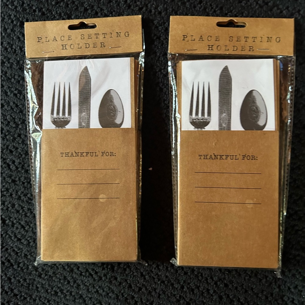 Creative Co-Op " Thankful For :" Place Setting Holder